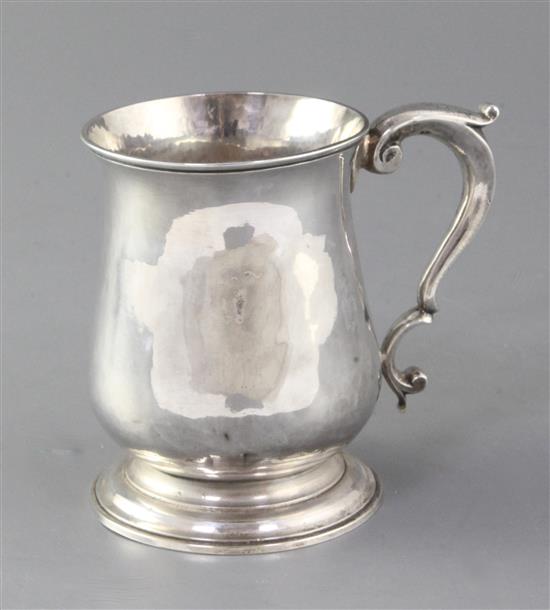 A George III silver baluster mug by William Shaw II, 11.5 oz.